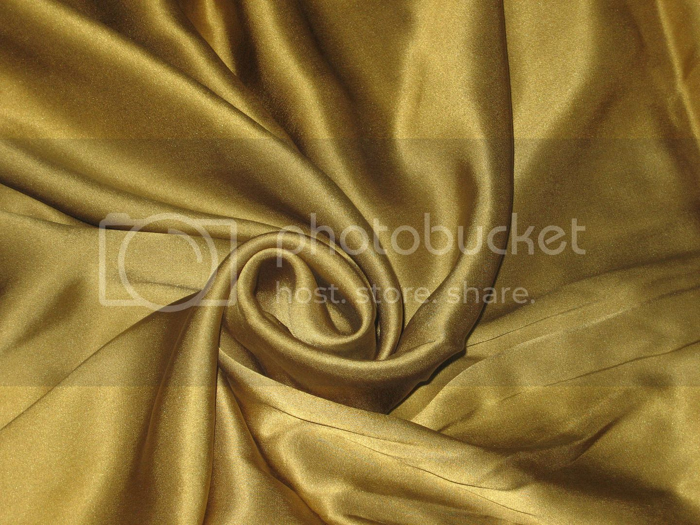 Mustard Olive colour silk satin fabric ~44&quot; width