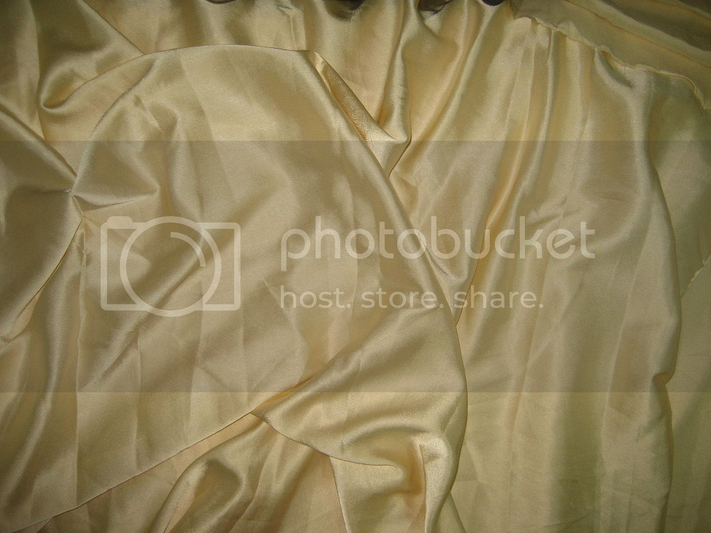 Polyester SATIN FABRIC Golden Cream 44&quot;