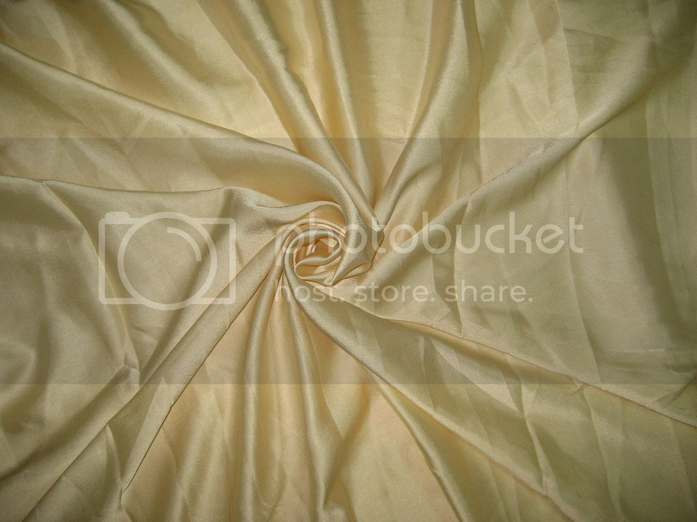 Polyester SATIN FABRIC Golden Cream 44&quot;