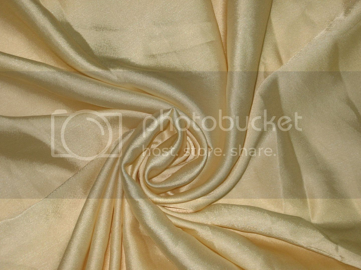 Polyester SATIN FABRIC Golden Cream 44&quot;
