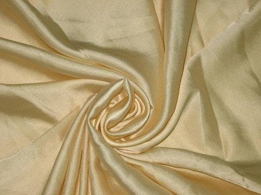 Polyester SATIN FABRIC Golden Cream 44&quot;