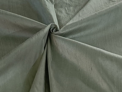100% PURE SILK DUPION FABRIC PASTEL GREEN colour 54" wide WITH SLUBS