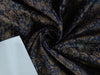 Silk Brocade fabric  gold roses available in two colors navy and aubergine 44" wide BRO854[1/2]
