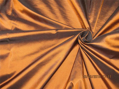 100% Pure Silk Taffeta Fabric Copper x black colour 54&quot; wide TAF#290[4]