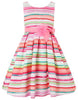 Silk Taffeta Fabric Green cream & pink Stripes 44" WIDE TAF#S139[19]