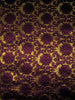 Reversible Brocade Fabric purple x gold color 44&quot;wide