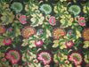 Brocade fabric black ,pink ,green and metallic gold color 44&quot;wide