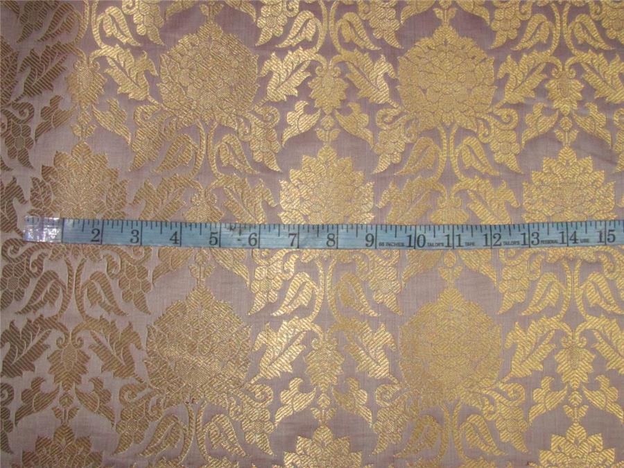 Brocade fabric Dusty rose pink x metallic gold color 44&quot;wide