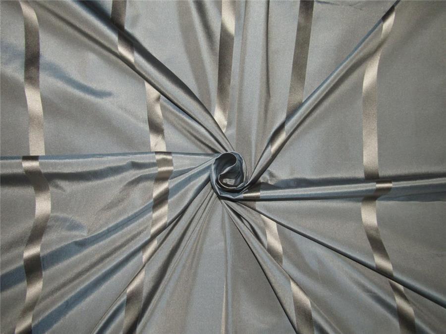 Silk Taffeta Fabric cloudy blue satin stripes TAFS152[1] 54&quot; wide
