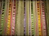 Silk Taffeta Fabric champagne multi color satin stripes TAFS152[3] 54&quot; wide