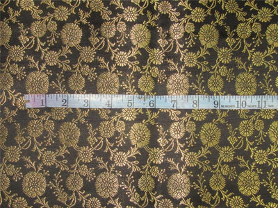 Brocade fabric black x metallic gold color 44" wide Bro612[5]