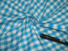 100% Cotton Yarn Dyed Checks blue x white colour Mill Made 58" wide [8764]