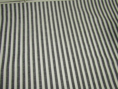 100% Cotton Yarn Dyed Stripe black x white Mill Made 58" wide [8762]