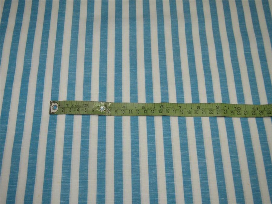 100% Cotton Yarn Dyed Stripe blue x white Mill Made 58" wide [8761]