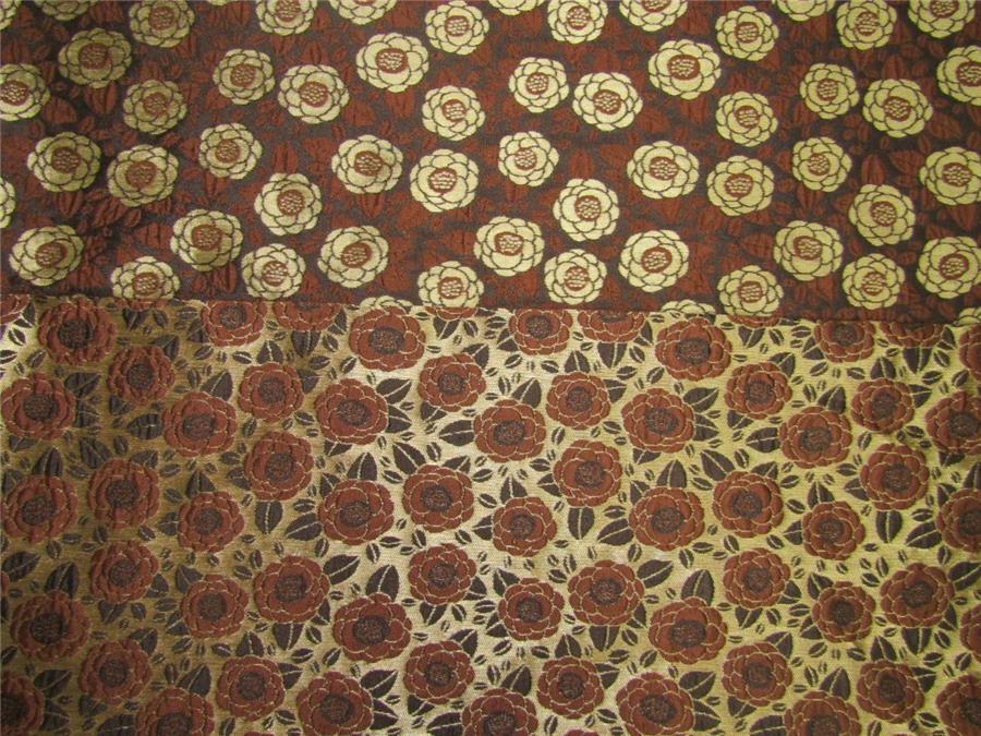 Reversible Brocade fabric Brown &amp; gold color 46" wide Bro612[2]