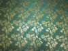 Reversible Brocade fabric Green x metallic gold color 44&quot; wide