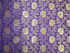 Heavy Silk Brocade Fabric Purple x Metallic Gold color 44&quot;
