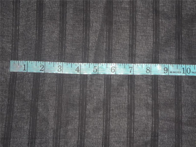 100% Cotton self stripe fabric black color 44" wide [8802]