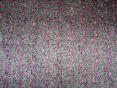 Lycra Satin print fabric pink x grey color 44&quot; wide