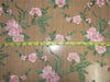 heavily embroidered net fabric mint green x pink 44&quot; wide B2#89