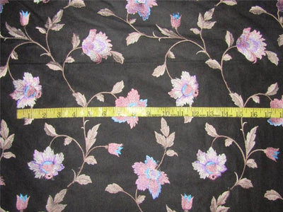 heavily embroidered net fabric black x onion color 44&quot;wide B2#89