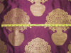 Brocade fabric AUBERGINE /METALLIC GOLD 44&quot;wide