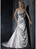 66 momme silk dutchess satin fabric Silver grey color 60&quot;wide