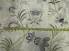 100% Silk Dupion Fabric Embroidery cream/green/blue/mauve color 54&quot;DUP# E56[2]
