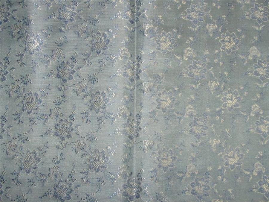 Brocade Fabric cool blue and silver color 44&quot;wide BRO616[4]