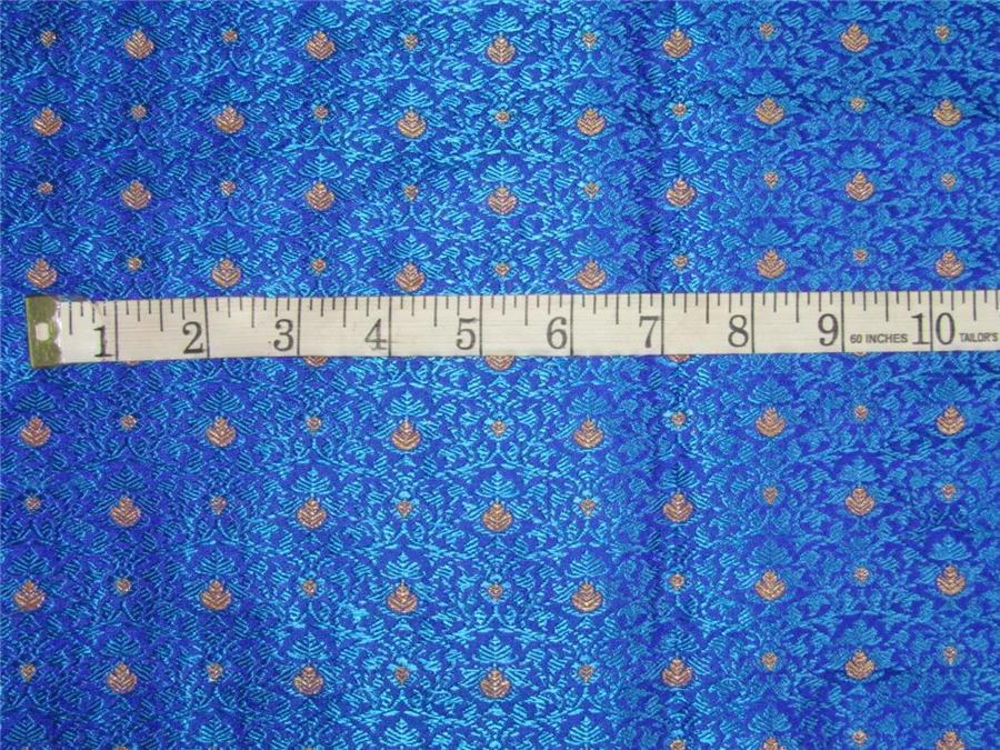 Brocade fabric blue/purple x metallic gold color 44&quot; wide