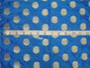 Brocade fabric royal blue x metallic gold color 44&quot; wide