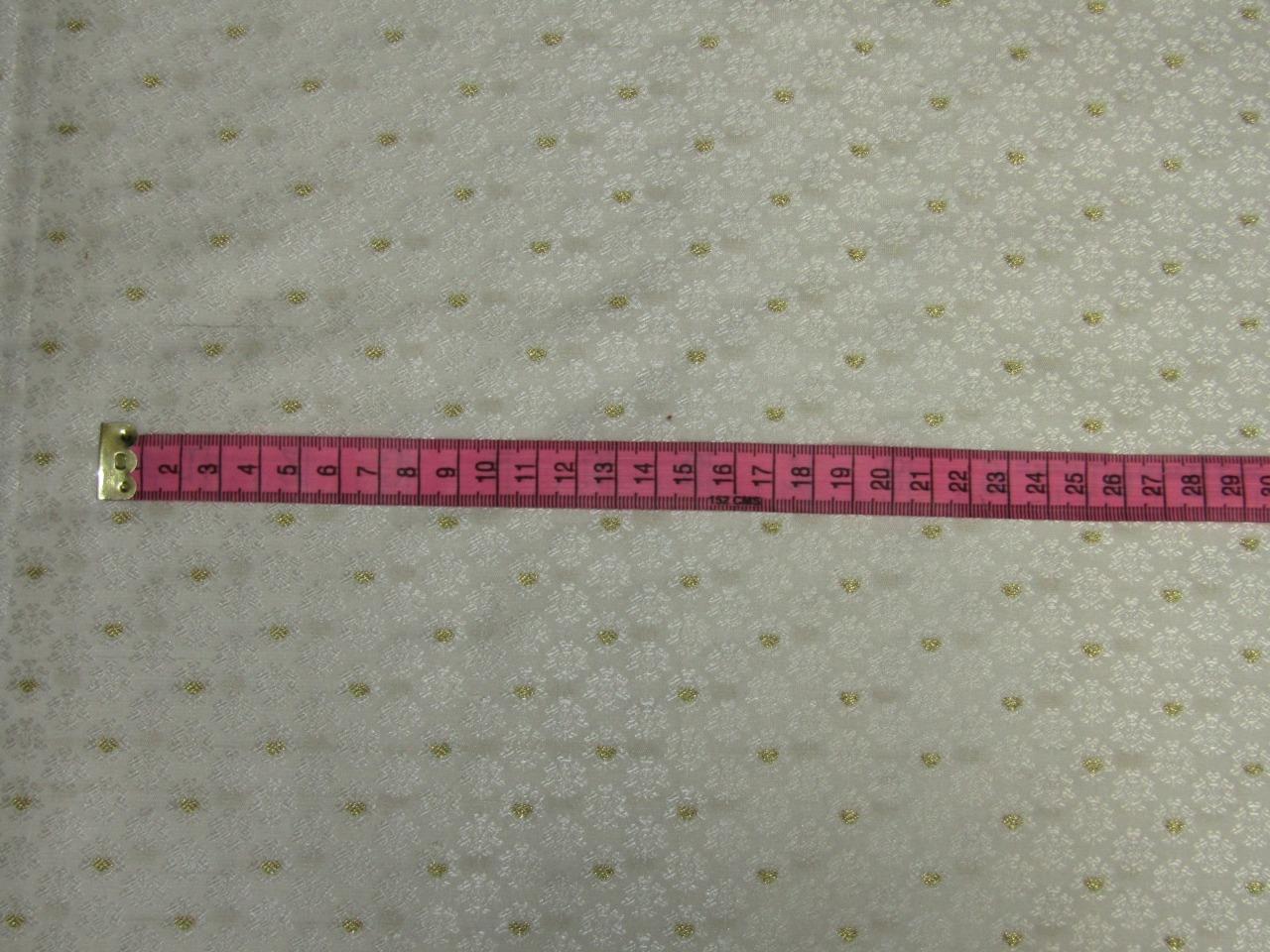 Brocade fabric ivory x metallic gold color 44&quot; wide