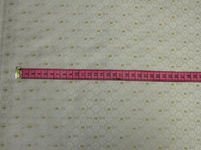Brocade fabric ivory x metallic gold color 44&quot; wide
