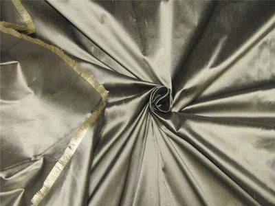 100% pure silk dupioni fabric black x cream color 54&quot; wide DUP#D[5]