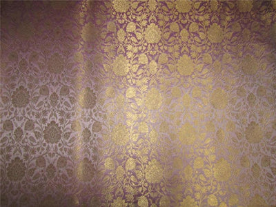 Brocade fabric lilac x metallic gold color 44&quot; wide