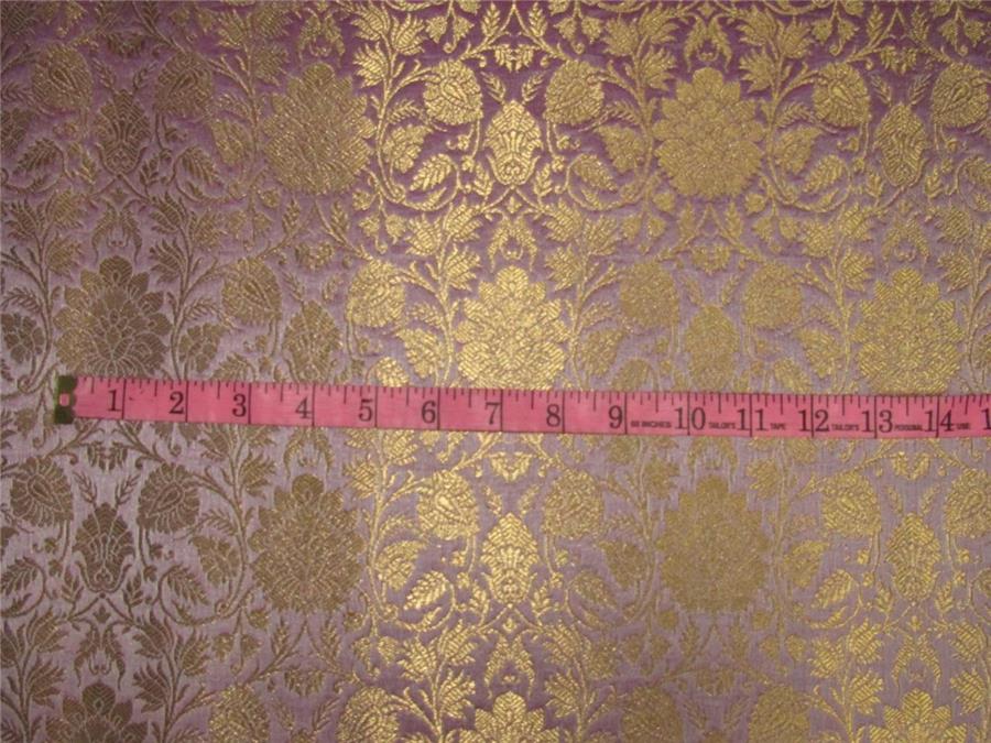 Brocade fabric lilac x metallic gold color 44&quot; wide