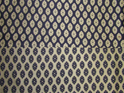 Reversible Brocade fabric navy x antique gold color 44&quot; wide