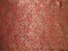 Reversible Brocade fabric wine x antique gold color 44&quot; wide
