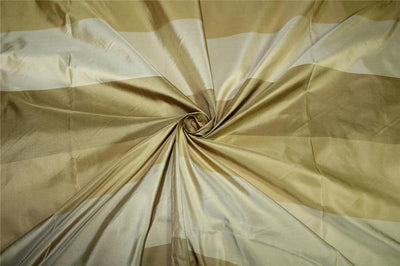 SILK TAFFETA stripes beige gold ,Caramelle gold,old gold fabric 54" WIDE TAFS154[2]
