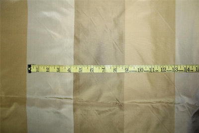 SILK TAFFETA stripes beige gold ,Caramelle gold,old gold fabric 54" WIDE TAFS154[2]
