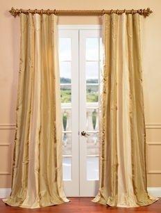 Silk Taffeta Fabric champagne x gold satin stripes TAFS155[3] 54&quot; wide