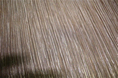 Brown Lurex Pleated Fabric ~ 58&quot; Wide