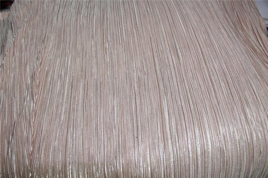 Light Pink Lurex Pleated Fabric ~ 58&quot; Wide
