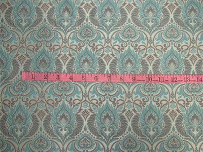 Brocade fabric Blue x grey color 54&quot;WIDE
