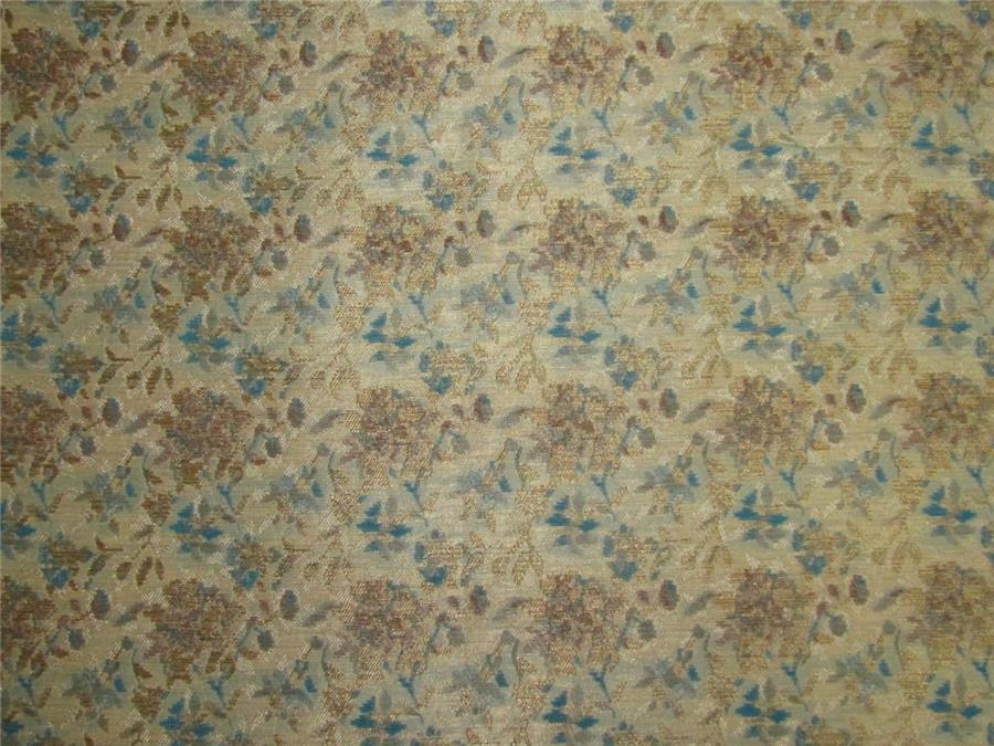 Brocade fabric Gold x blue color 60&quot;