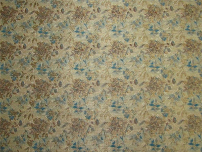 Brocade fabric Gold x blue color 60&quot;