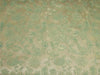 Brocade fabric Cream x sea blue with gold lurex color 54&quot;wide