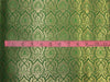 Brocade fabric Green x metallic gold color 44&quot;wide