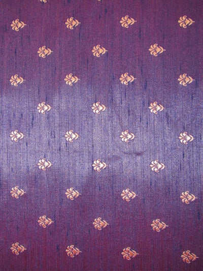 Reversible Brocade fabric Purple x red and motif color 56&quot;wide