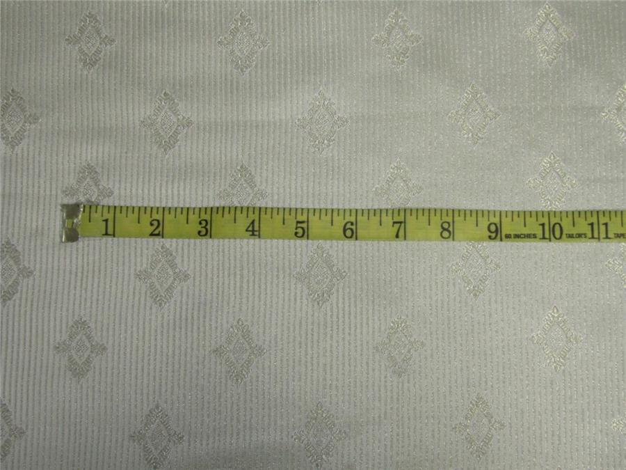 Brocade fabric ivory x light metallic gold color 44&quot;wide single length 3 yds